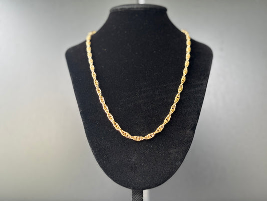 Braided chain 18kt gold plated