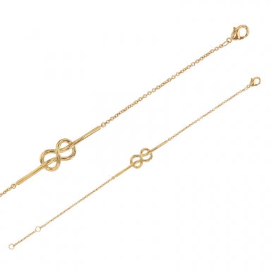 Infinity bracelet 18kt gold plated