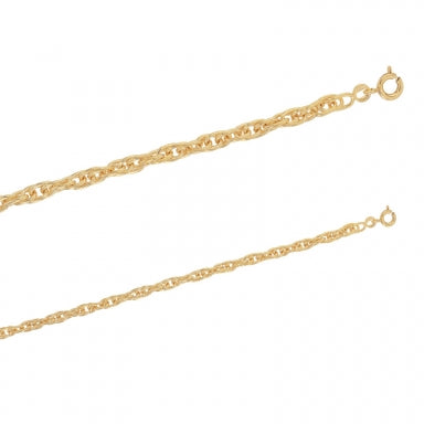 Braided chain 18kt gold plated