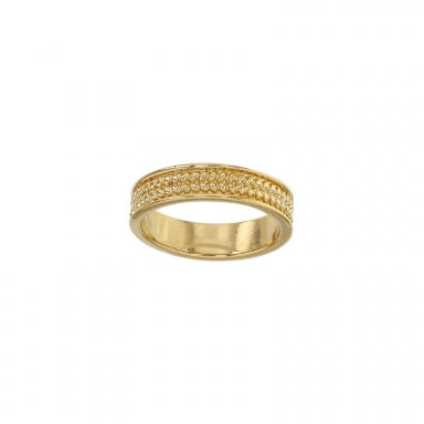 Band ring detailed design 18kt gold plated